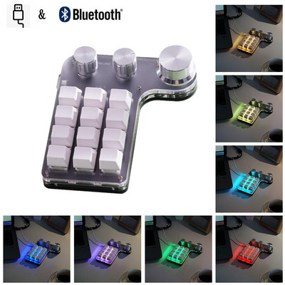 Programmeerimismakro kohandatud klaviatuur nupuga RGB kopeerimiskleebi mininupp Photoshopi mängu mehaaniline klaviatuur Hotswap makropadi