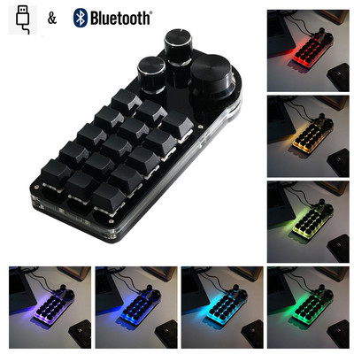 Programmeerimismakro kohandatud klaviatuur nupuga RGB kopeerimiskleebi mininupp Photoshopi mängu mehaaniline klaviatuur Hotswap makropadi