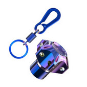 Capac universal pentru chei CNC pentru motociclete Hexagon ars din titan Breloc pentru cap Carcasă decorativă Modificată pentru chei Accesorii pentru mașină