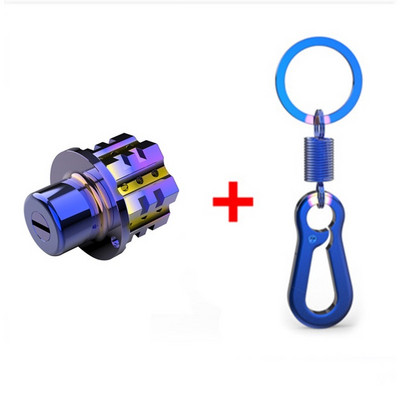 Capac universal pentru chei CNC pentru motociclete Hexagon ars din titan Breloc pentru cap Carcasă decorativă Modificată pentru chei Accesorii pentru mașină