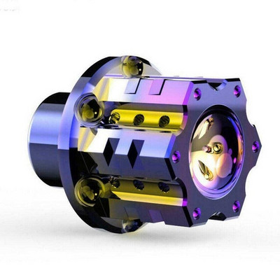 Capac universal pentru chei CNC pentru motociclete Hexagon ars din titan Breloc pentru cap Carcasă decorativă Modificată pentru chei Accesorii pentru mașină