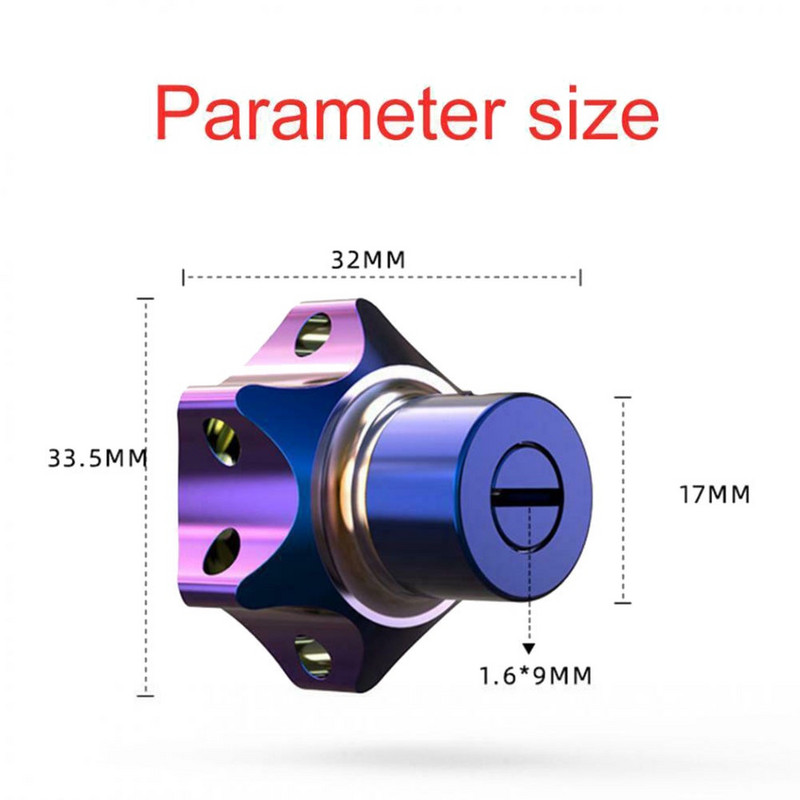 Capac universal pentru chei CNC pentru motociclete Hexagon ars din titan Breloc pentru cap Carcasă decorativă Modificată pentru chei Accesorii pentru mașină