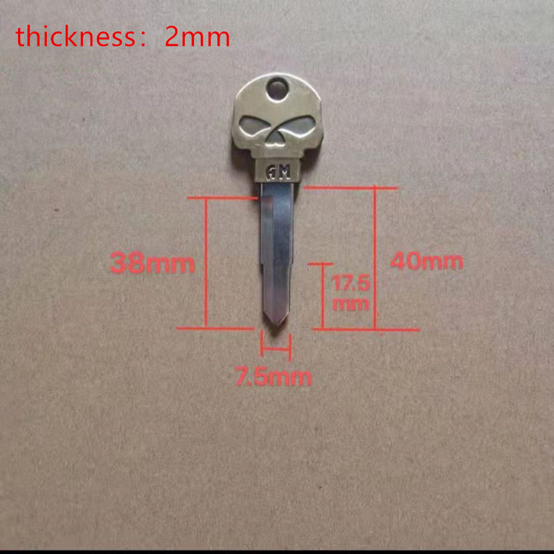 1 tk pealuu mootorratta lõikamata messingist tera tühi võtme embrüo, mis sobib Honda mootorrattale