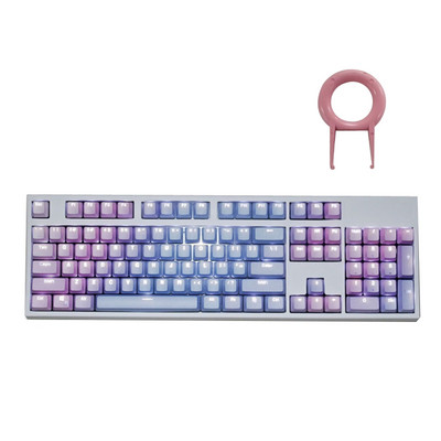 1 komplekt vahetatavad PBT klahvikatted 87 104 108 läbipaistvad kirjaga klahvid topeltklahv