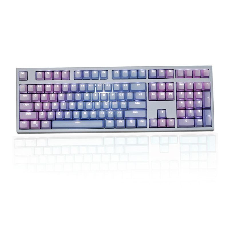 1 komplekt vahetatavad PBT klahvikatted 87 104 108 läbipaistvad kirjaga klahvid topeltklahv