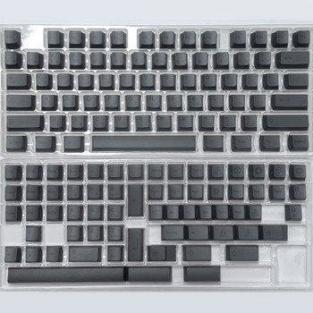 138 Keys Minimalist Grey Keycaps Ιαπωνικά/Αγγλικά PBT Dye Sublimation Cherry Profile for MX Switch Mechanical Keyboard Keycaps