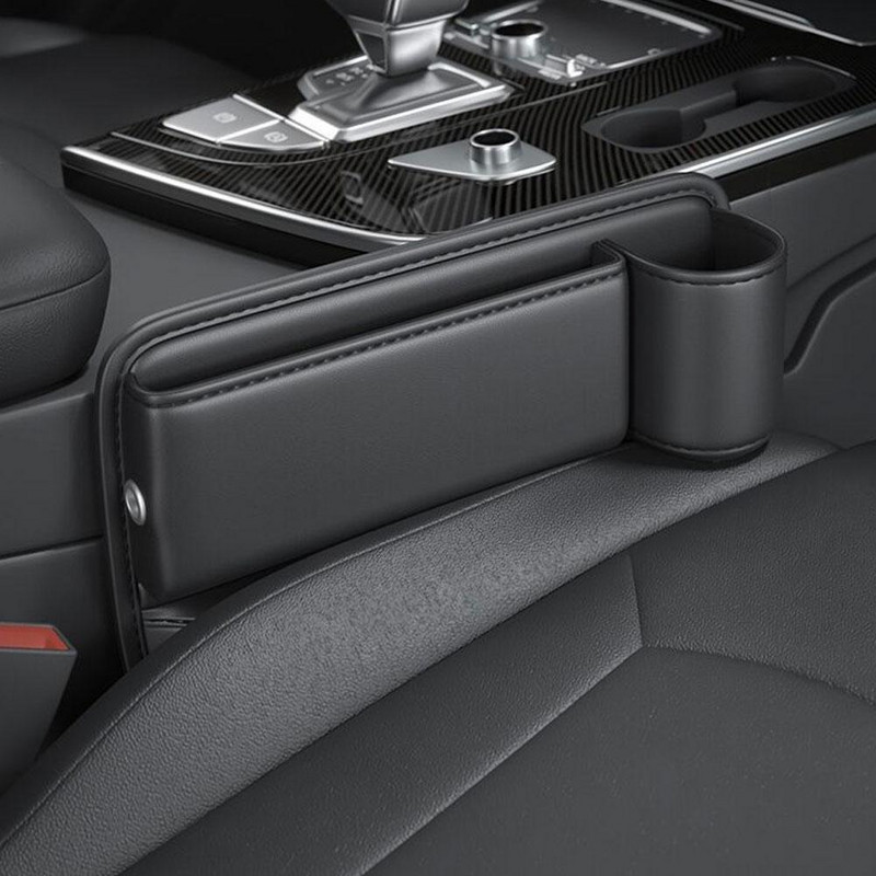 Multifunktsionaalne istmevahe hoiukott autoistme vahetäite jaoks koos telefonitopsihoidjaga PU nahast autosisu pragude karp