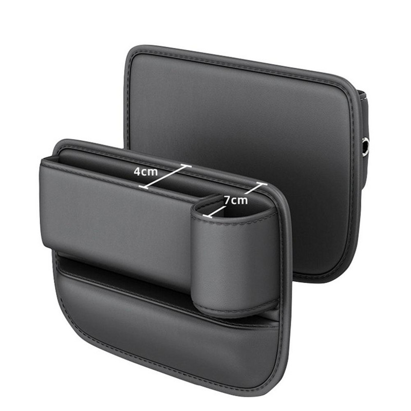 Multifunktsionaalne istmevahe hoiukott autoistme vahetäite jaoks koos telefonitopsihoidjaga PU nahast autosisu pragude karp