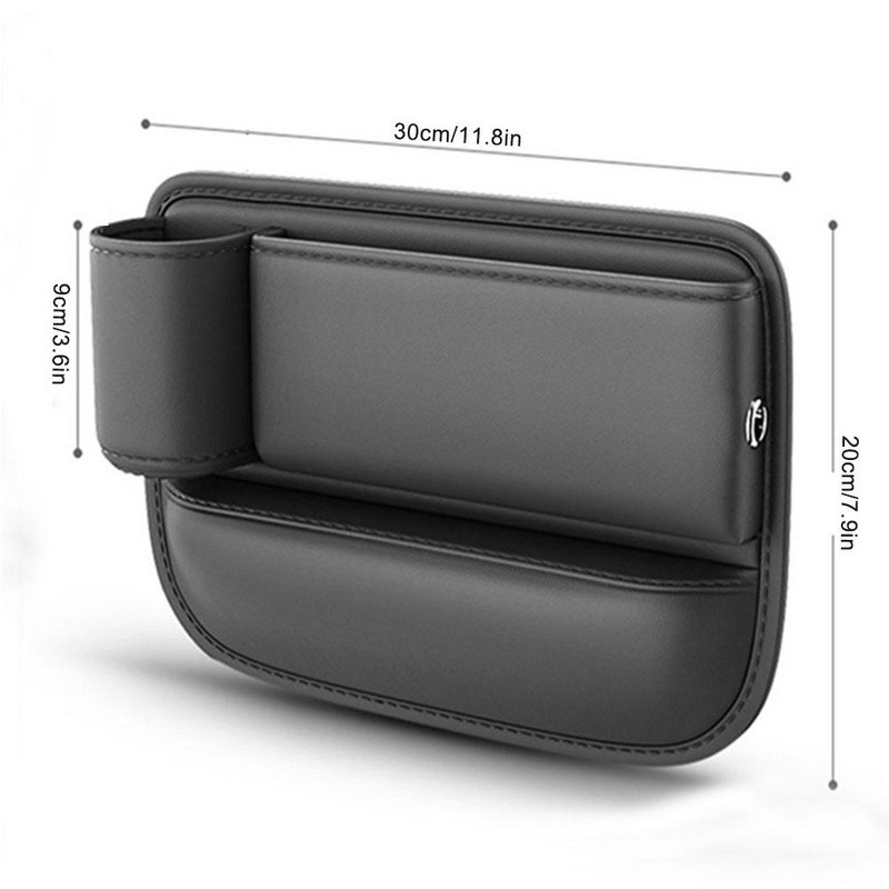 Multifunktsionaalne istmevahe hoiukott autoistme vahetäite jaoks koos telefonitopsihoidjaga PU nahast autosisu pragude karp