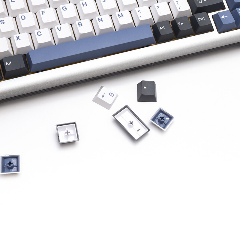 KBDiy GMK Arctic Clone Keycap Cherry Profile PBT klahvikorgid Sinine Must Valge 173 Klahvimütside komplekt mehaanilise mänguklaviatuuri jaoks kohandatud