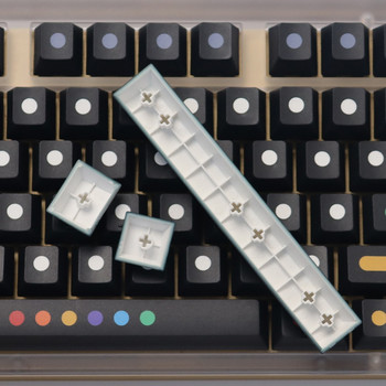 135 πλήκτρα GMK Black Dots Keycaps Cherry Profile PBT DYE Sub-Mechanical Keyboard Keyboard for MX Switch with 1.7U 2U Shift 6.25U 7U