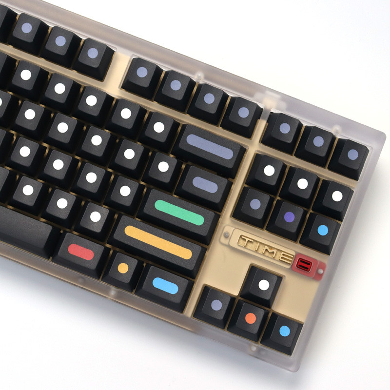 135 klavišai GMK Black Dots Klaviatūros dangteliai Cherry Profile PBT DYE antrinė mechaninė klaviatūros klaviatūra skirta MX jungikliui su 1,7U 2U Shift 6,25U 7U