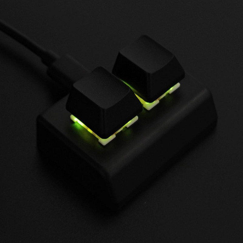 Προγραμματισμός Macro Προσαρμοσμένο πληκτρολόγιο RGB 2 πλήκτρων Copy Paste Mini Κουμπί Photoshop Πληκτρολόγιο παιχνιδιών Μηχανικό Macropad Hotswap