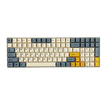 145 Apricot Yellow Dye Sub Mac Korean Keycaps Thick PBT Cherry Profile Caps Keys For TKL GK61 64 68 75 96 GMMK MX Keyboard