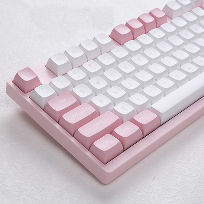 149 de taste similare Cherry CSA Profil PBT Keycaps pentru Mx Switch Tastatură mecanică Gaming Double Shot Roz Alb Drăguț Keycap DIY