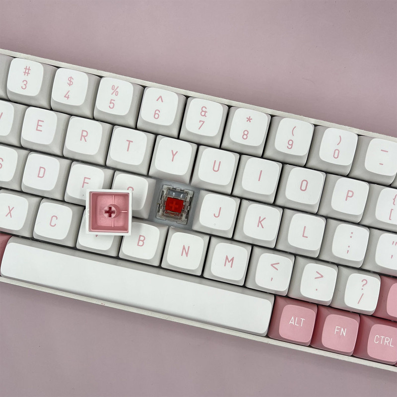 149 Keys Similar Cherry CSA προφίλ PBT Keycaps for Mx Switch Mechanical Keyboard Gaming Double Shot Pink White Cute Keycap DIY