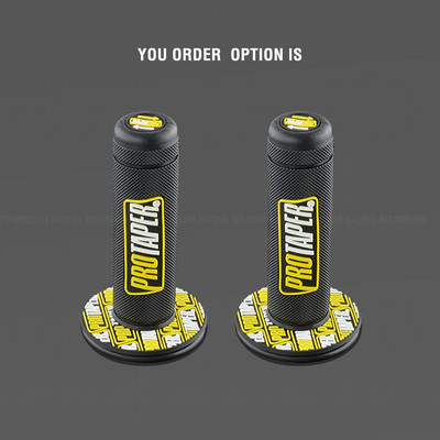 MX geel sarnane 7/8" juhtrauale helesinised kummist käepidemed mootorrattale mootorrattale supermoto pitbike dirt pit bike tasuta kohaletoimetamine