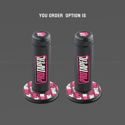 MX geel sarnane 7/8" juhtrauale helesinised kummist käepidemed mootorrattale mootorrattale supermoto pitbike dirt pit bike tasuta kohaletoimetamine