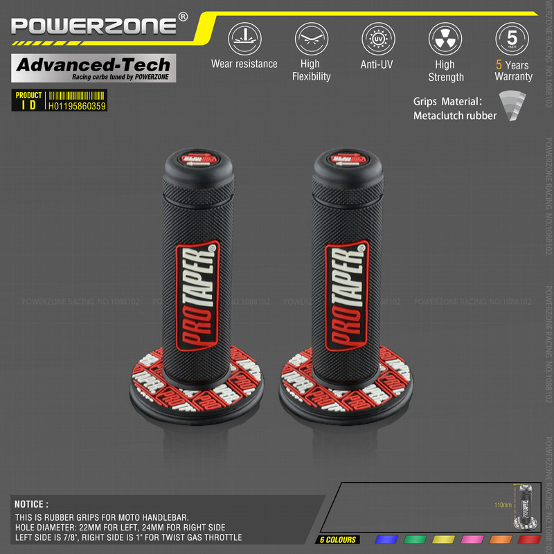 MX geel sarnane 7/8" juhtrauale helesinised kummist käepidemed mootorrattale mootorrattale supermoto pitbike dirt pit bike tasuta kohaletoimetamine