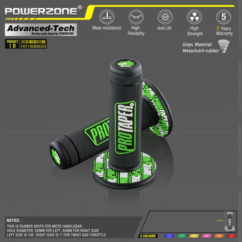 MX geel sarnane 7/8" juhtrauale helesinised kummist käepidemed mootorrattale mootorrattale supermoto pitbike dirt pit bike tasuta kohaletoimetamine