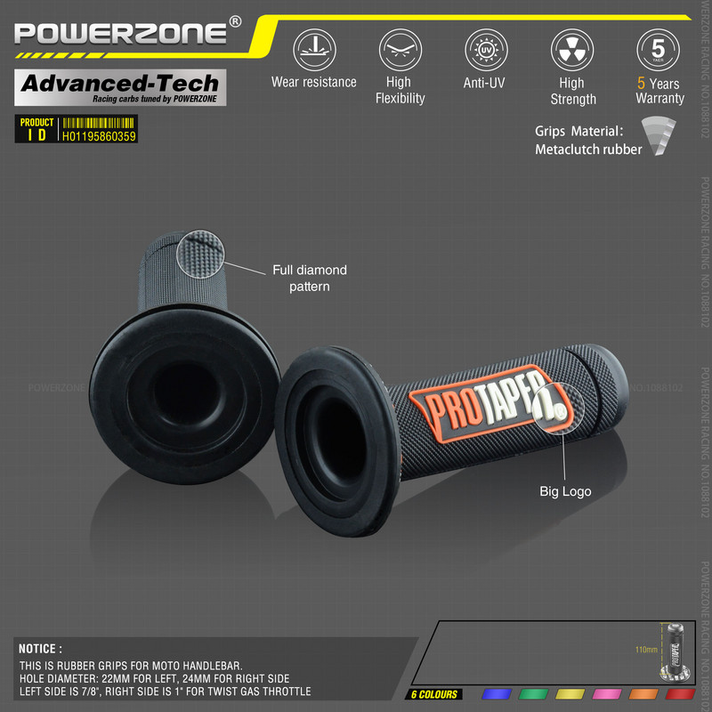 MX geel sarnane 7/8" juhtrauale helesinised kummist käepidemed mootorrattale mootorrattale supermoto pitbike dirt pit bike tasuta kohaletoimetamine