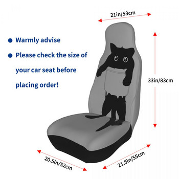 Hang Loose Black Cat Pocket Универсален калъф за столче за кола Авто интериор за SUV Калъфи за автомобилни седалки Полиестер Лов