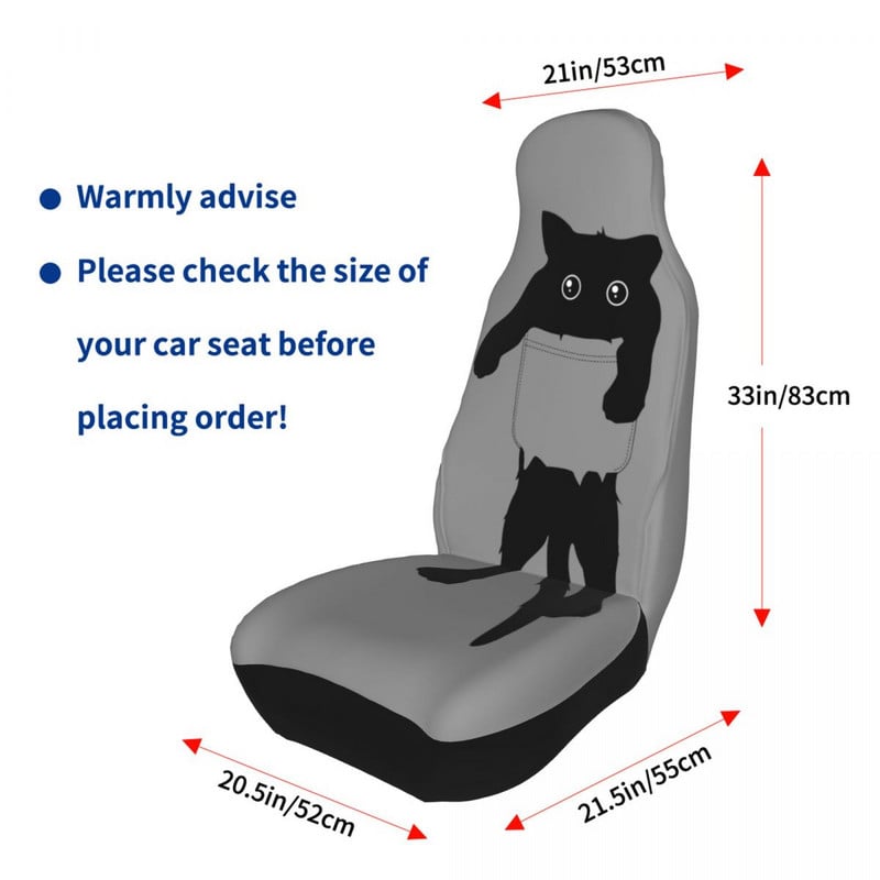 Hang Loose Black Cat Pocket Universal κάλυμμα καθισμάτων αυτοκινήτου Auto εσωτερικό για καλύμματα καθισμάτων αυτοκινήτου SUV Πολυεστερικό Hunting
