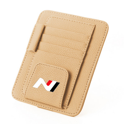 Κλιπ αντηλιακού αυτοκινήτου Γυαλιά ηλίου Πιστωτική κάρτα Λειτουργία θήκης στυλό Τσάντα αποθήκευσης για Hyundai N Tucson I30 Creta Ix35 SONATA ACCENT