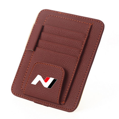 Κλιπ αντηλιακού αυτοκινήτου Γυαλιά ηλίου Πιστωτική κάρτα Λειτουργία θήκης στυλό Τσάντα αποθήκευσης για Hyundai N Tucson I30 Creta Ix35 SONATA ACCENT