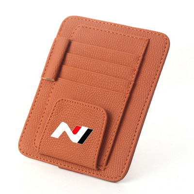 Κλιπ αντηλιακού αυτοκινήτου Γυαλιά ηλίου Πιστωτική κάρτα Λειτουργία θήκης στυλό Τσάντα αποθήκευσης για Hyundai N Tucson I30 Creta Ix35 SONATA ACCENT