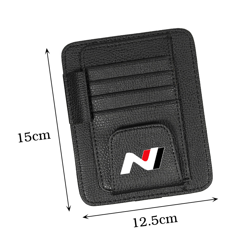 Κλιπ αντηλιακού αυτοκινήτου Γυαλιά ηλίου Πιστωτική κάρτα Λειτουργία θήκης στυλό Τσάντα αποθήκευσης για Hyundai N Tucson I30 Creta Ix35 SONATA ACCENT