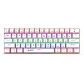 Mini tastatură mecanică pentru jocuri, cu 61 de taste, colorată, iluminată din spate, albastru, comutator, tastatură de tip C pentru PC, desktop, laptop, jucător