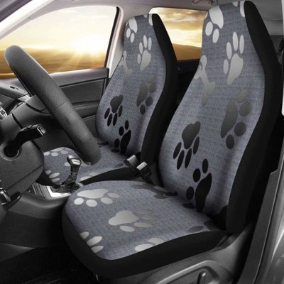 Kaulų ir letenų atspaudai Wolf automobilio sėdynės užvalkalas 200904, 2 universalūs priekinės sėdynės apsauginiai užvalkalai