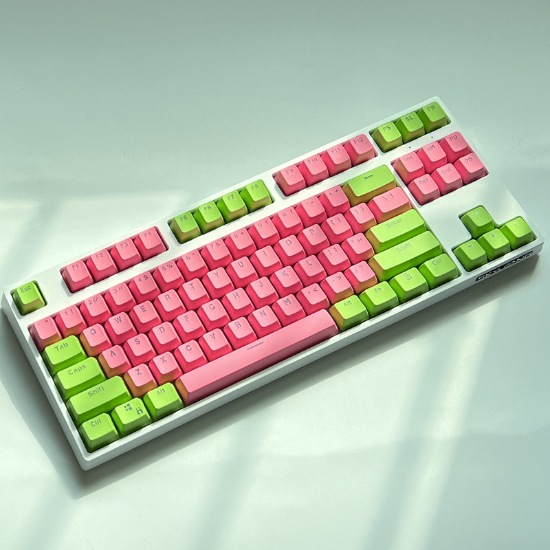 106 tipki Ljubičasto cijan tipke PBT tipke s pozadinskim osvjetljenjem Dvobojni OEM profil za MX Switch 61/87/104 Mehanička tipkovnica
