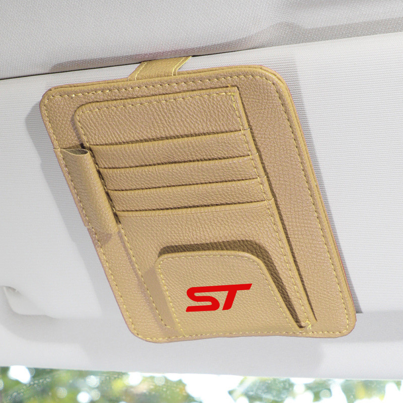 Organizator pentru parasolar auto pentru ochelari de soare Clip Bill Pen Suport carduri Genți de depozitare Accesorii auto pentru Ford ST FOCUS 2 3 Mondeo Fiesta