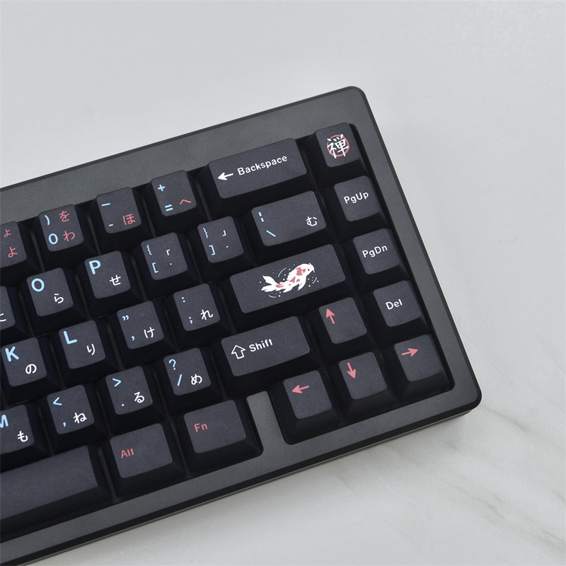 Tastatură mecanică cu 129 de taste GMK Zenpond Profil Cherry GMK PBT Sublimare Tastatură mecanică pentru comutator MX cu schimbare 1.75U 2U