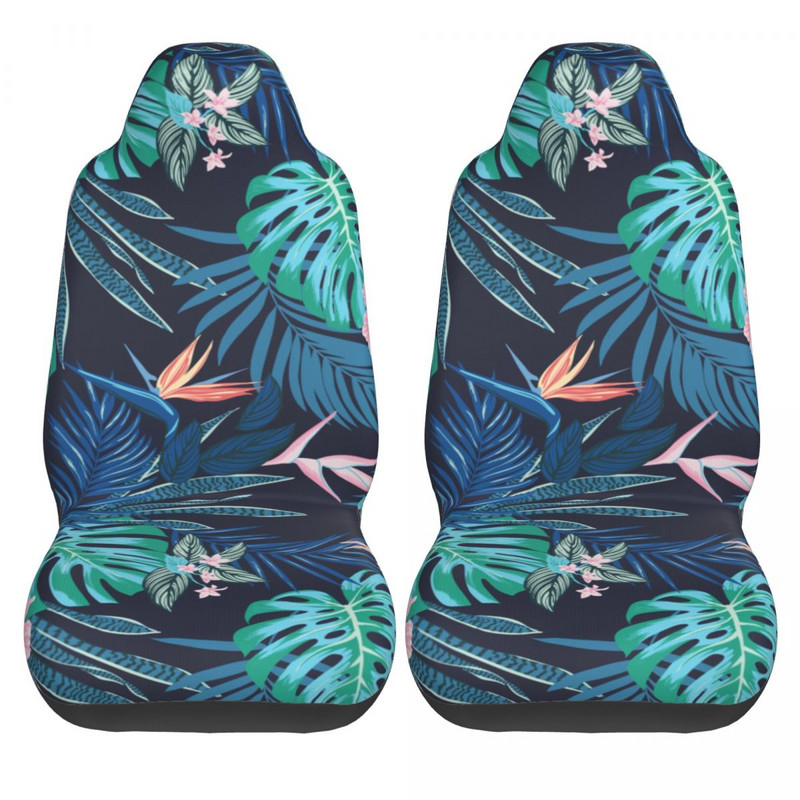 Husă universală pentru scaun auto, frunze tropicale de palmier de vară, interior auto AUTOYOUTH, pernă pentru scaun auto, poliester, vânătoare