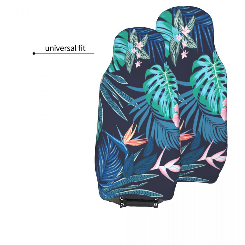 Husă universală pentru scaun auto, frunze tropicale de palmier de vară, interior auto AUTOYOUTH, pernă pentru scaun auto, poliester, vânătoare