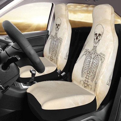 Καλύμματα καθισμάτων αυτοκινήτου Skull Middle Finger για γυναίκες Προστατευτικό κάλυμμα μπροστινού καθίσματος Ανθεκτικό στη σκόνη Άνετα αντιολισθητικά αξεσουάρ αυτοκινήτου