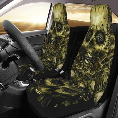 Καλύμματα καθισμάτων αυτοκινήτου Skull Middle Finger για γυναίκες Προστατευτικό κάλυμμα μπροστινού καθίσματος Ανθεκτικό στη σκόνη Άνετα αντιολισθητικά αξεσουάρ αυτοκινήτου
