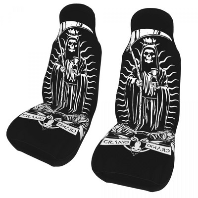 La Santa Muerte Универсален калъф за столче за кола Автомобилен интериор Подходящ за всички видове модели Череп Възглавница за столче за кола Плат Протектор за седалка