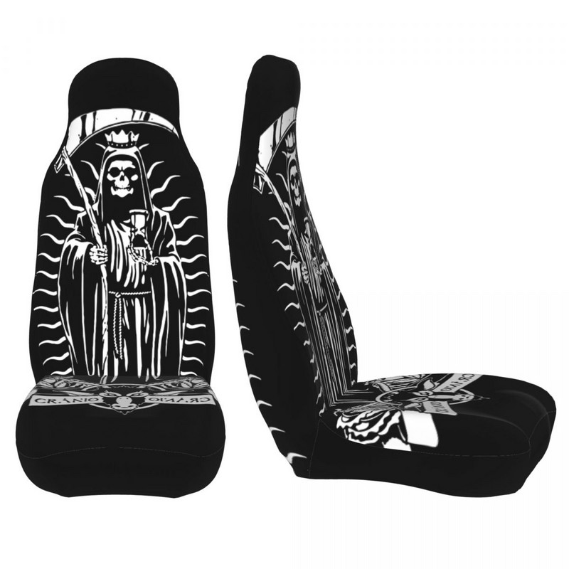 La Santa Muerte Universal κάλυμμα καθίσματος αυτοκινήτου Auto εσωτερικό Κατάλληλο για όλα τα είδη Μοντέλα Skull Car Seat Cushion Υφασμάτινο προστατευτικό καθίσματος