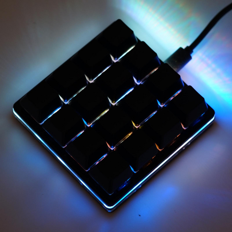 Μίνι USB προσαρμοσμένο μηχανικό πληκτρολόγιο 4/5/9/16 Πλήκτρα Πληκτρολόγιο παιχνιδιών Sayo Συντόμευση συσκευής προγραμματιζόμενης πληκτρολογίου Μαύρο μακροεντολή