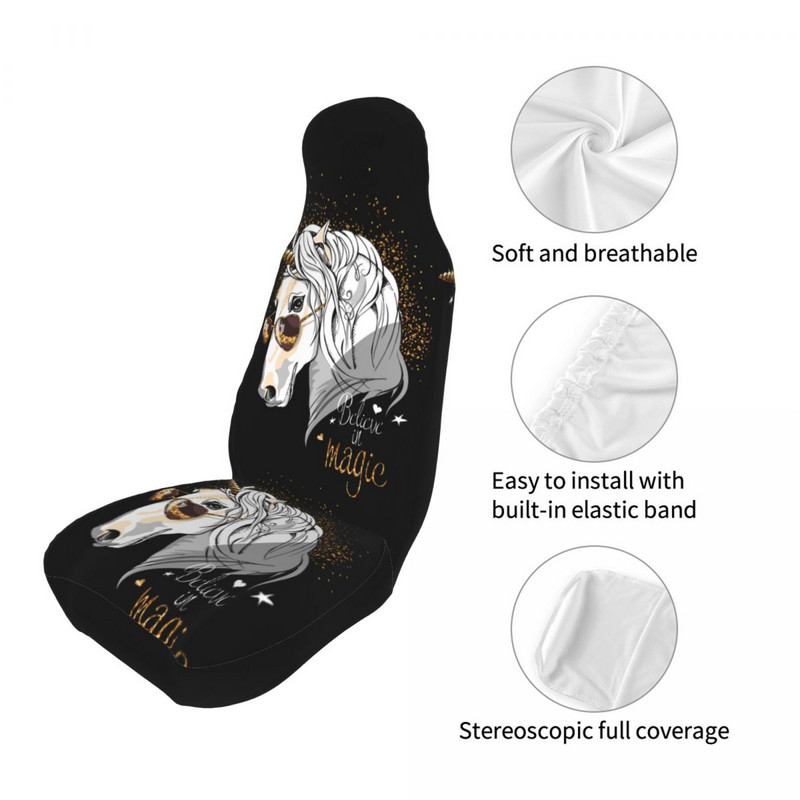 Unicorn Belive In Husa Scaun Auto Universala Four Seasons Femei Huse Scaun Cai Poliester Pescuit