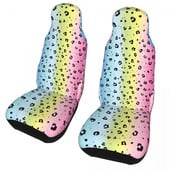 Purple Leopard Print Universalus automobilio sėdynės užvalkalas, skirtas visureigiui Leo gradient kailio automobilio sėdynės apsaugos užvalkalai Fiber Fishing