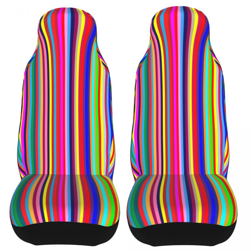 Stripes Kelių spalvų raštas Universalus automobilio sėdynės užvalkalas Auto salonas visų tipų modeliams Spalvingi automobilių sėdynių užvalkalai poliesteris