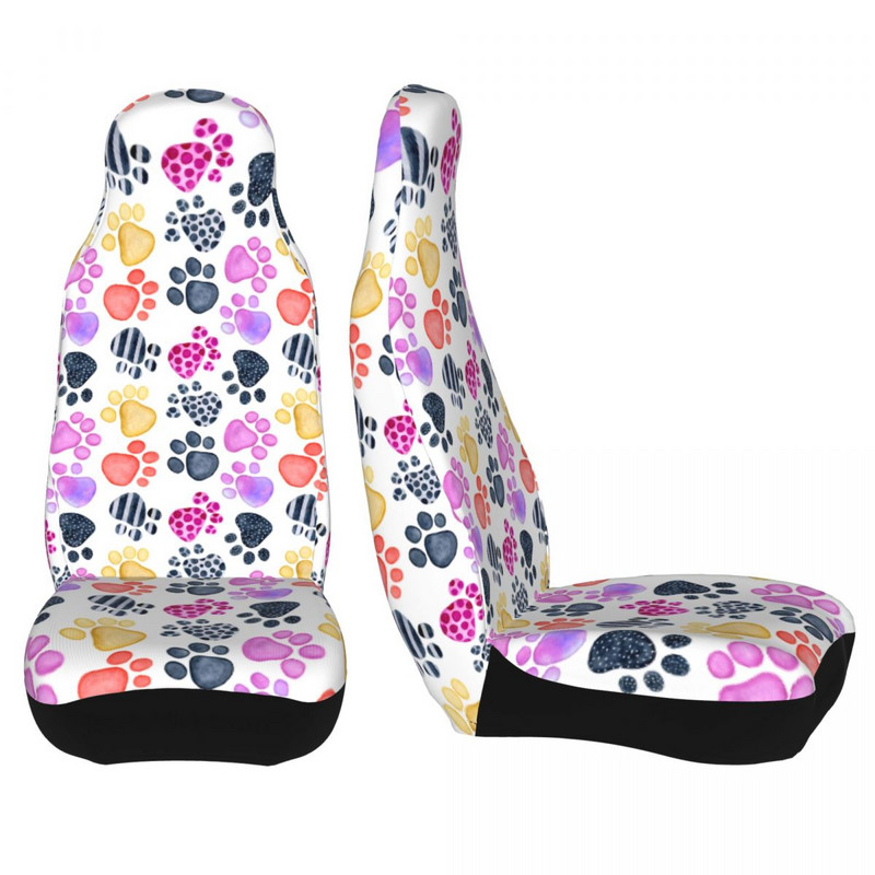 Cat Paw Animal Foot Prints Universalus automobilio sėdynės užvalkalas daugeliui automobilių Travel Leopard automobilių sėdynių apsaugos užvalkalai Audinių medžioklė