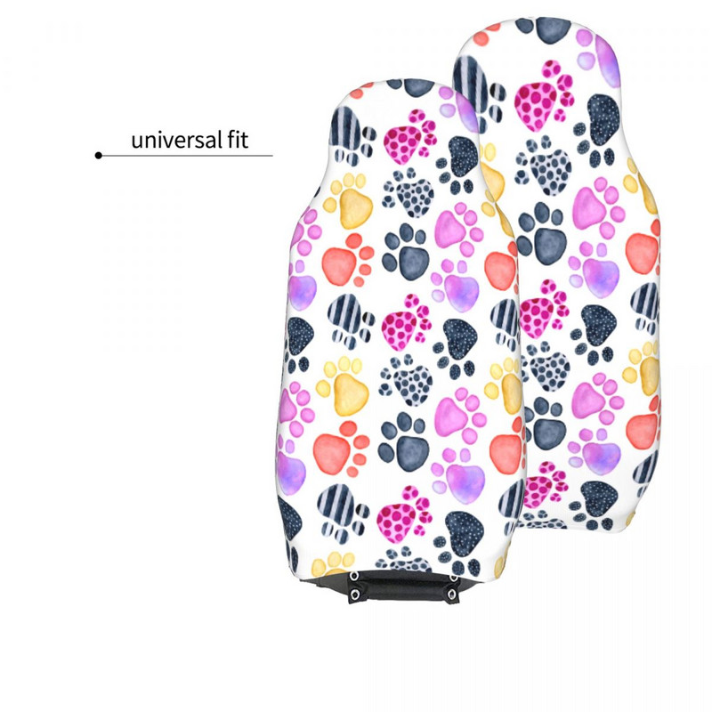 Cat Paw Animal Foot Prints Universalus automobilio sėdynės užvalkalas daugeliui automobilių Travel Leopard automobilių sėdynių apsaugos užvalkalai Audinių medžioklė