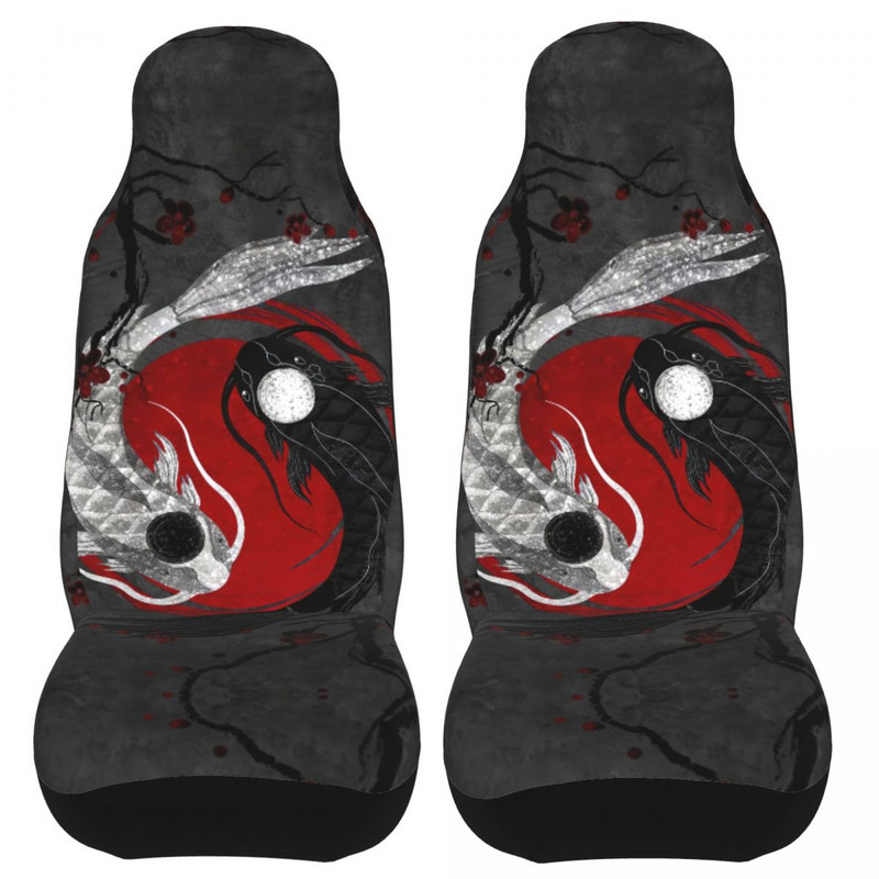 Ying Yang Fish Universal κάλυμμα καθισμάτων αυτοκινήτου Auto εσωτερικό Κατάλληλο για όλα τα είδη μοντέλων Καλύμματα καθισμάτων αυτοκινήτου Πολυεστερικό ψάρεμα