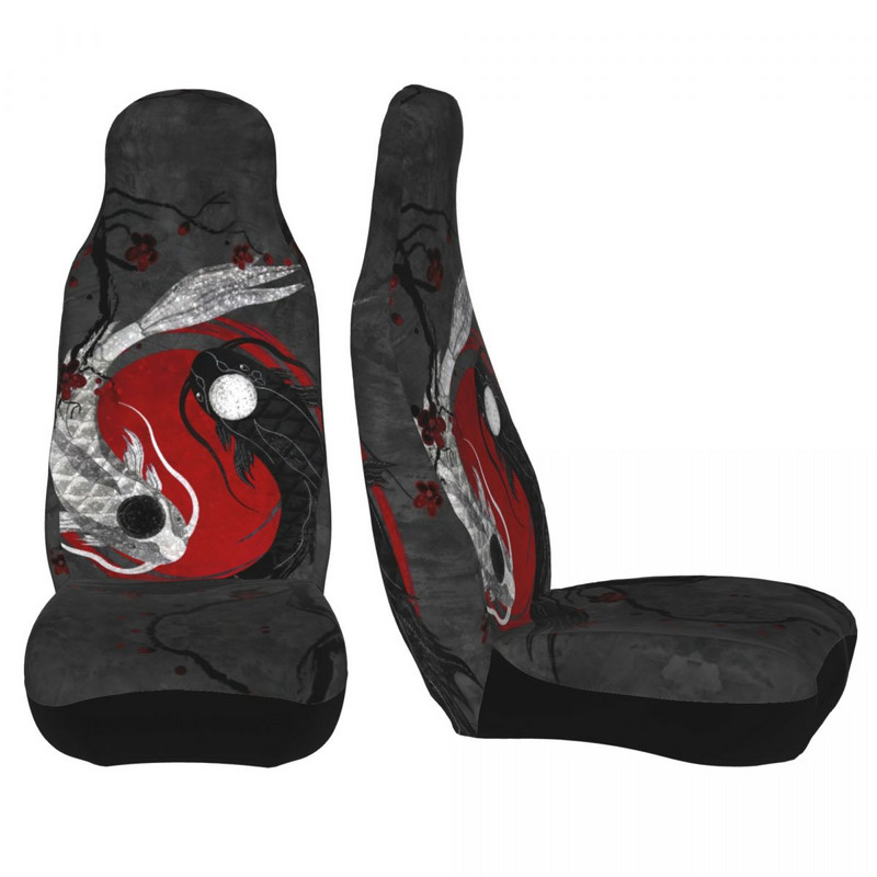 Ying Yang Fish Universal κάλυμμα καθισμάτων αυτοκινήτου Auto εσωτερικό Κατάλληλο για όλα τα είδη μοντέλων Καλύμματα καθισμάτων αυτοκινήτου Πολυεστερικό ψάρεμα
